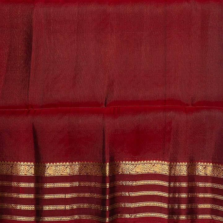 Hayagrivas Rama Blue Handloom Soft Silk Saree KBF549G1-1