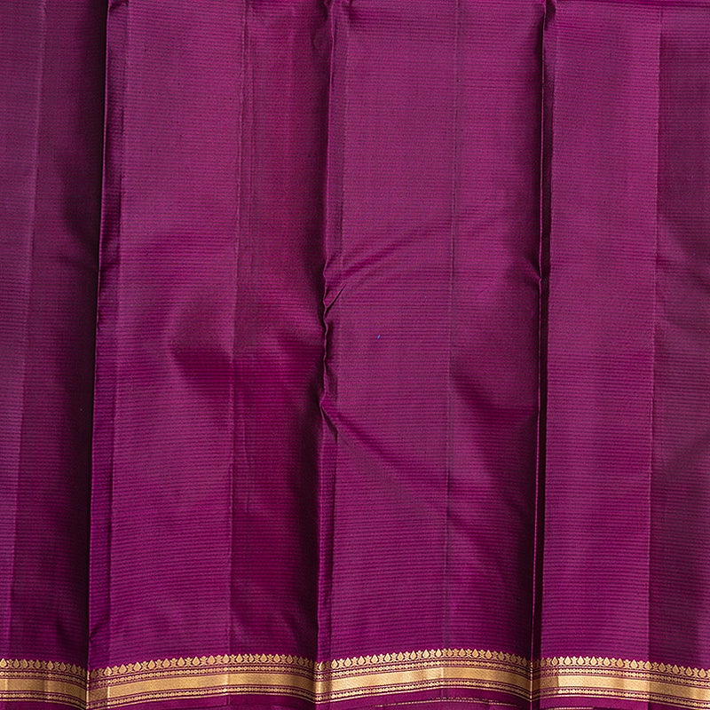 Hayagrivas Handloom Mehandi Green Kanjivaram Silk Saree with Purple Border KBF582G1-1