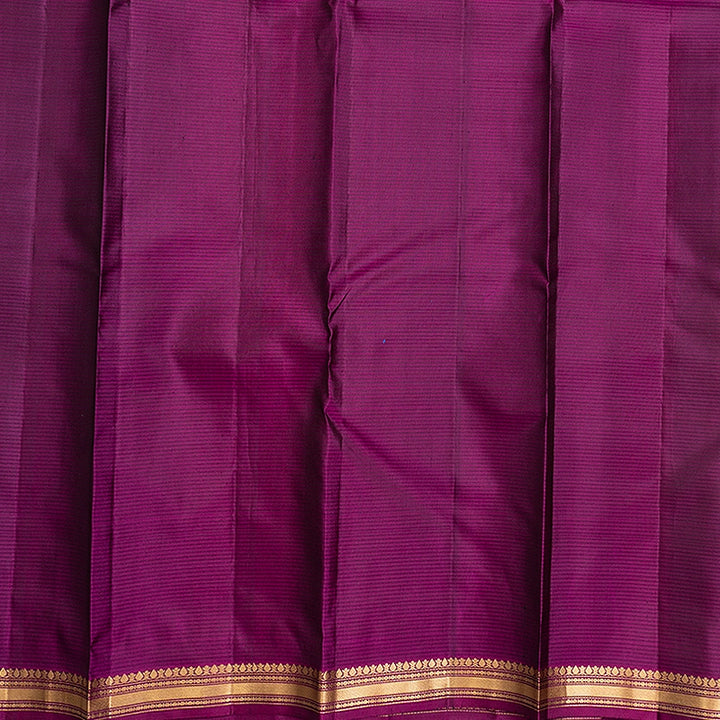 Hayagrivas Handloom Mehandi Green Kanjivaram Silk Saree with Purple Border KBF582G1-1