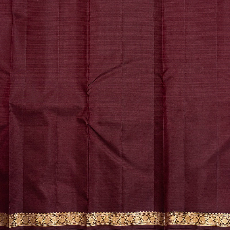 Hayagrivas Handloom Maroon Kanjivaram Silk Saree with Burgundy Border KBF582G1-14