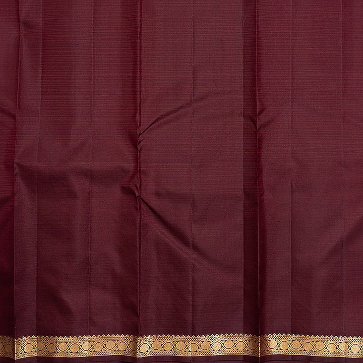 Hayagrivas Handloom Maroon Kanjivaram Silk Saree with Burgundy Border KBF582G1-14