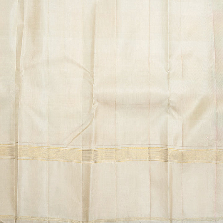 Hayagrivas Handloom Multicolour Checks Kanjivaram Silk Saree with Beige Border KBF638G1-3