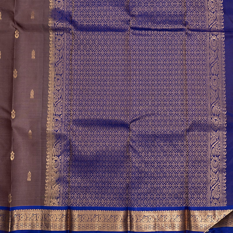 Hayagrivas Handloom Brownish-Purple Kanjivaram Silk Saree with Purple Border KBF703G5-7