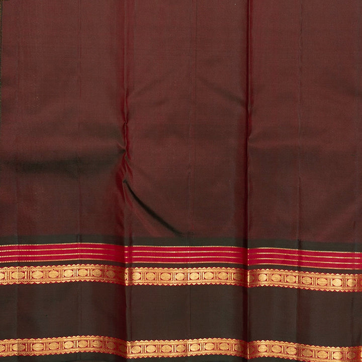 Hayagrivas Handloom Maroon Kanjivaram Silk Saree with Manthalir Border KBF707G3-3