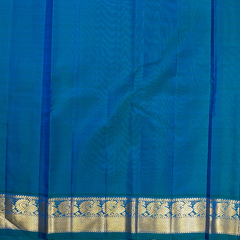Hayagrivas Handloom Red Kanjivaram Silk Saree with Mayilkazhuthu Border KBF721G1-1