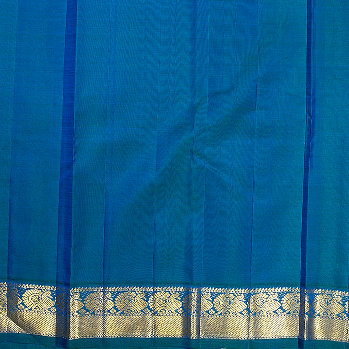 Hayagrivas Handloom Red Kanjivaram Silk Saree with Mayilkazhuthu Border KBF721G1-1