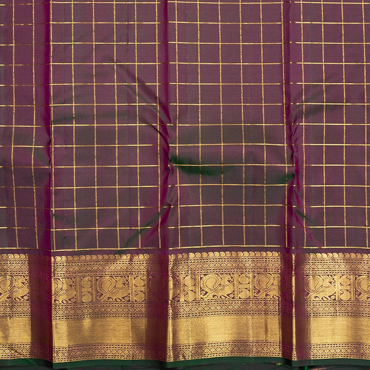 Hayagrivas Handloom Purple Kanjivaram Silk Saree with Manthalir Border KBF731G4-2