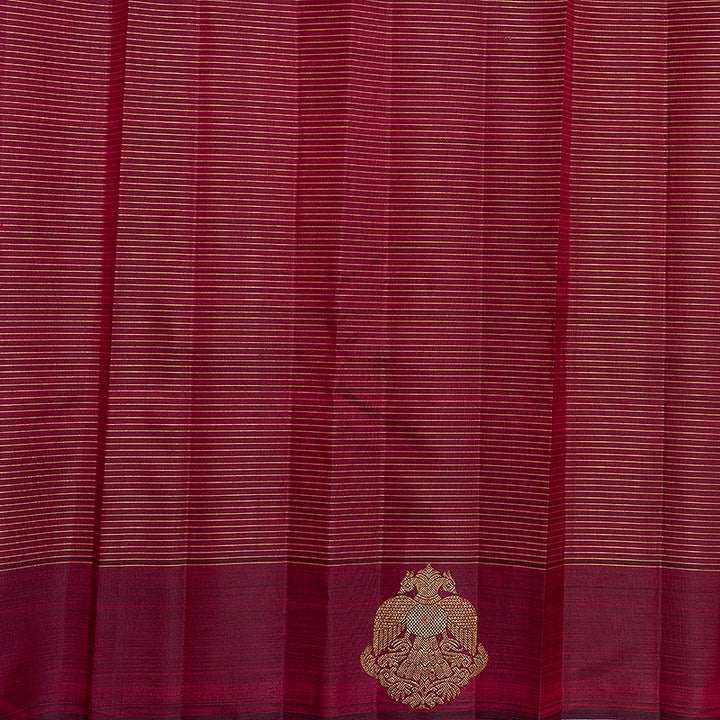Hayagrivas Handloom Wine Maroon Kanjivaram Silk Saree KBF742H10-1
