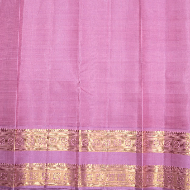 Hayagrivas Handloom Turmeric Yellow Kanjivaram Silk Saree with Baby Pink Border KBF763H3-1