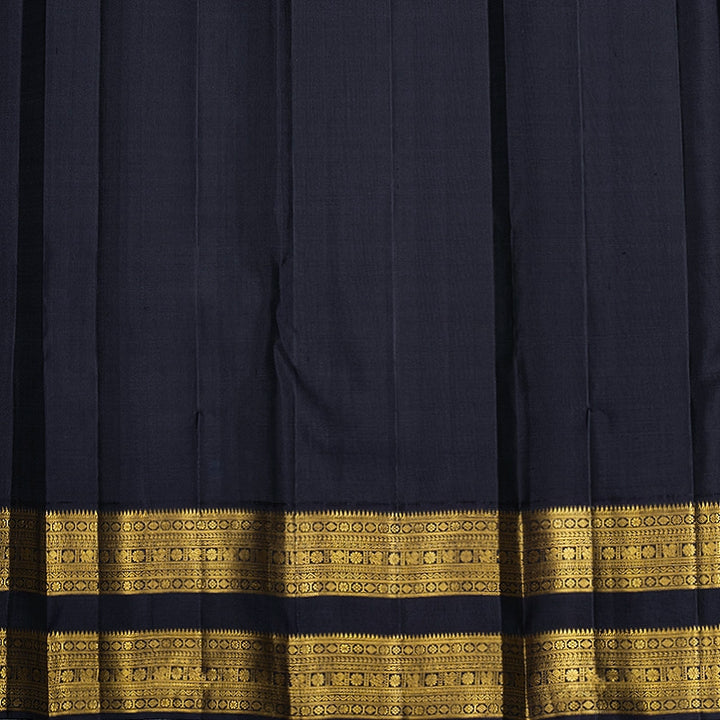 Hayagrivas Handloom Maroon Kanjivaram Silk Saree with Deep Jamun Border KBF767H1-4