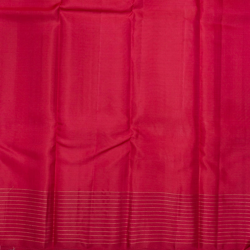 Hayagrivas Handloom Peach Pink Kanjivaram Silk Saree with Maroon Border KBF777H7-2