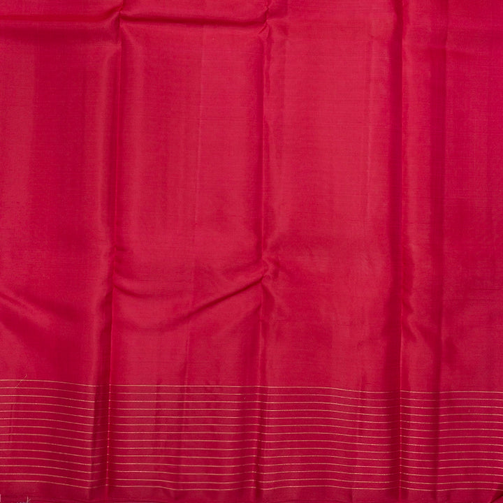 Hayagrivas Handloom Peach Pink Kanjivaram Silk Saree with Maroon Border KBF777H7-2