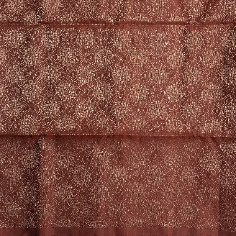 Hayagrivas Rust Brown Handloom Soft Silk Saree KBF863H1-2