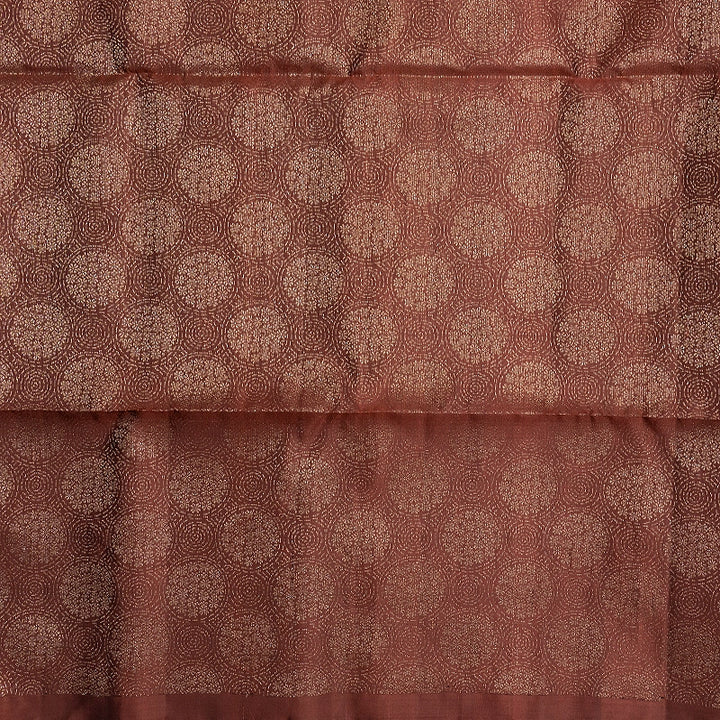 Hayagrivas Rust Brown Handloom Soft Silk Saree KBF863H1-2