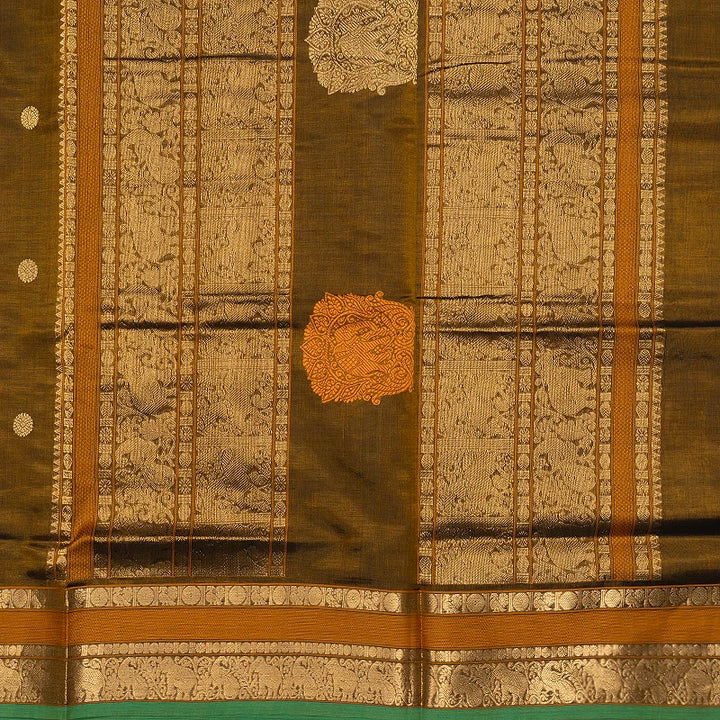 Hayagrivas Metallic Gold Kanchi Silk Cotton Saree SSCBF132H12-3