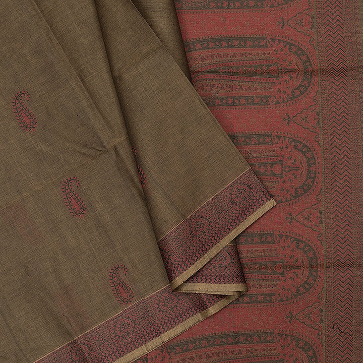 Hayagrivas Elephant Grey Handloom Kanchi Cotton Saree SSCBF132H3-3