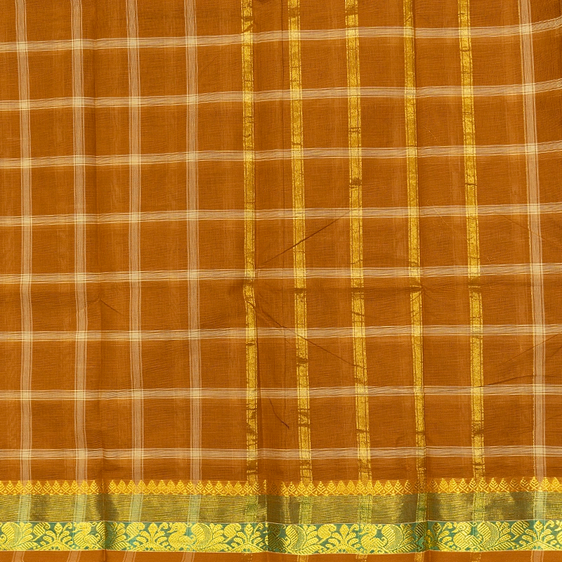 Hayagrivas Deep Mustard Handloom Chettinad Cotton Saree SSCBF134H2-15