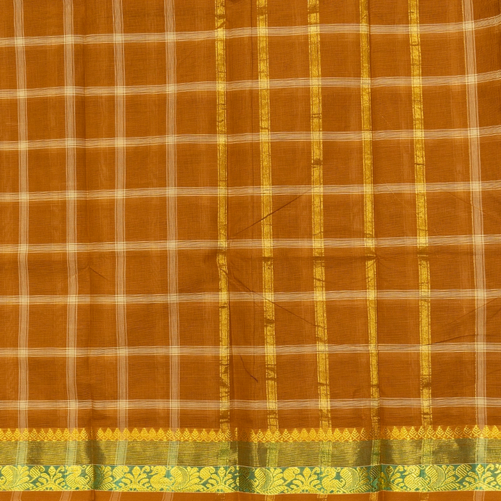 Hayagrivas Deep Mustard Handloom Chettinad Cotton Saree SSCBF134H2-15