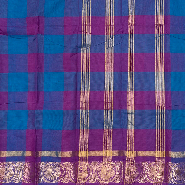 Hayagrivas Multicolour Checks Handloom Chettinad Cotton Saree SSCBF134H2-62
