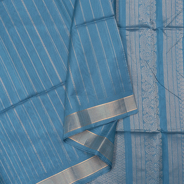Hayagrivas Powder Blue Kora Silk Cotton Saree SSCBF156H2-59