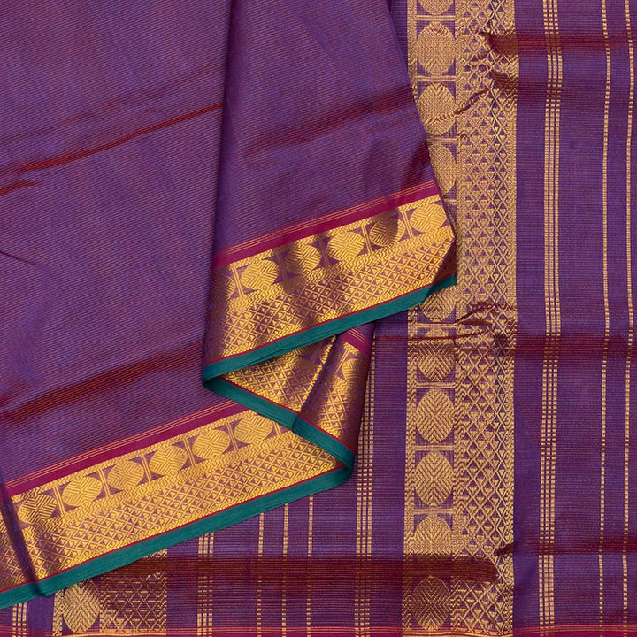Hayagrivas Purple Pure Ten Yards Silk Cotton Saree SSCBF174I8-6