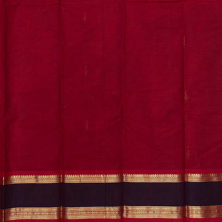 Hayagrivas Reddish-Pink Handloom Kanchi Cotton Saree SSCBF177I7-9