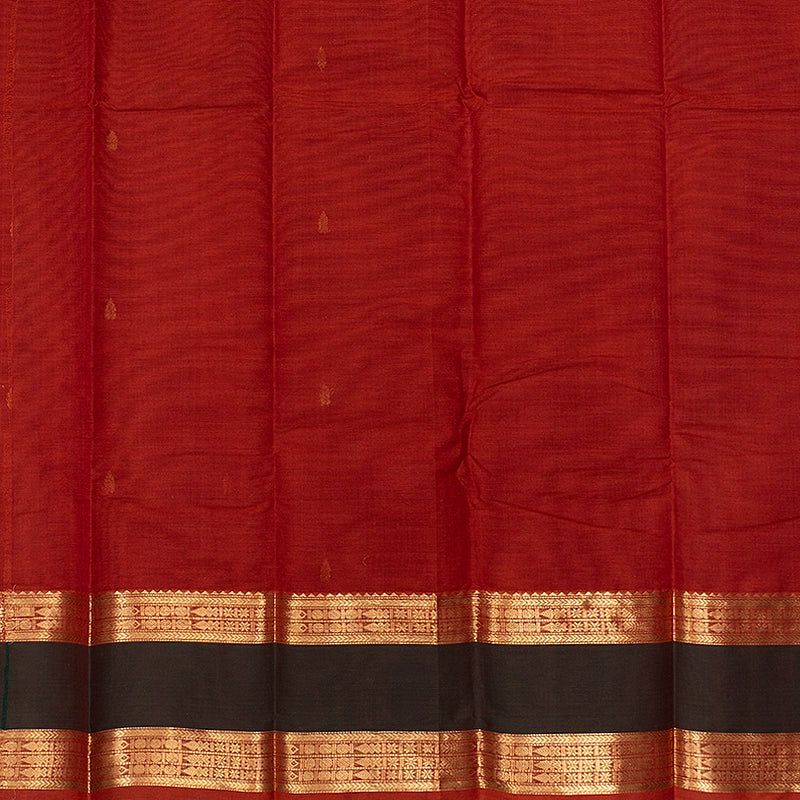 Hayagrivas Brick Orange Handloom Kanchi Cotton Saree SSCBF177I10-2