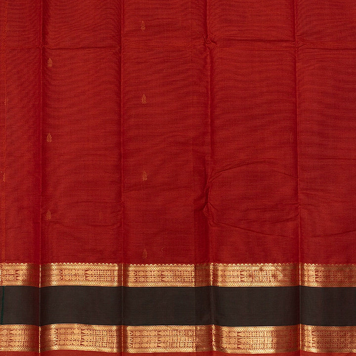Hayagrivas Brick Orange Handloom Kanchi Cotton Saree SSCBF177I10-2