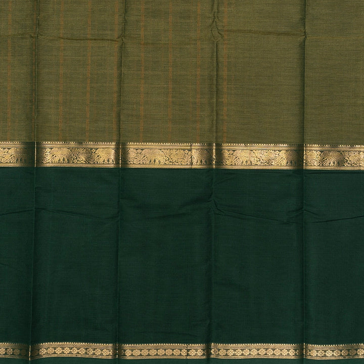 Hayagrivas Sage Green Handloom Kanchi Cotton Saree SSCBF177I12-1