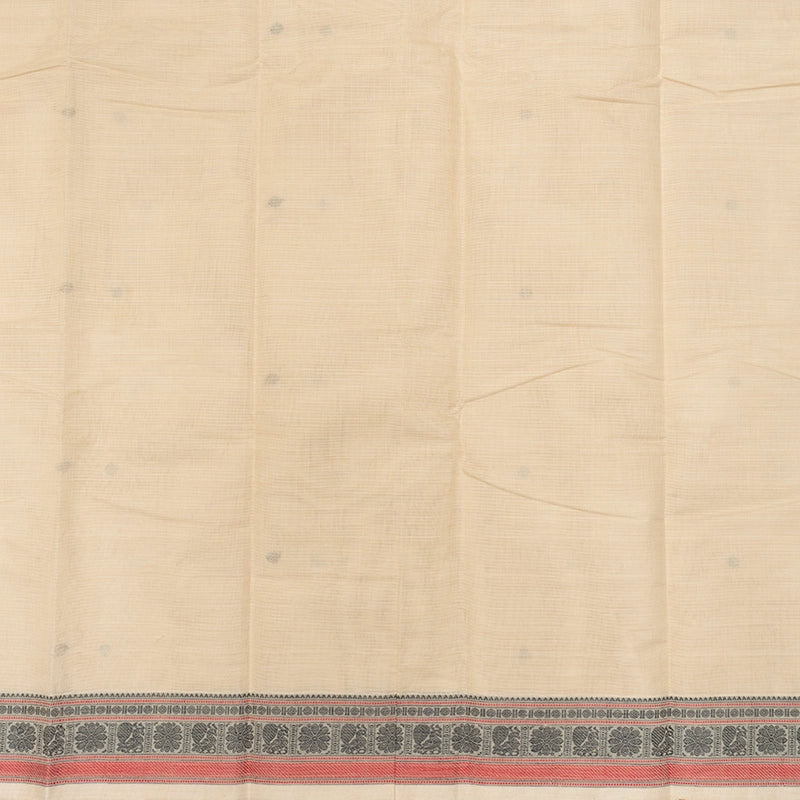 Hayagrivas Beige Handloom Kanchi Cotton Saree SSCBF177I3-3
