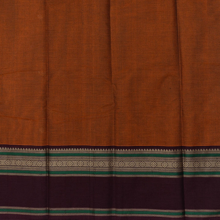 Hayagrivas Rust Orange Handloom Kanchi Cotton Saree SSCBF177I5-6