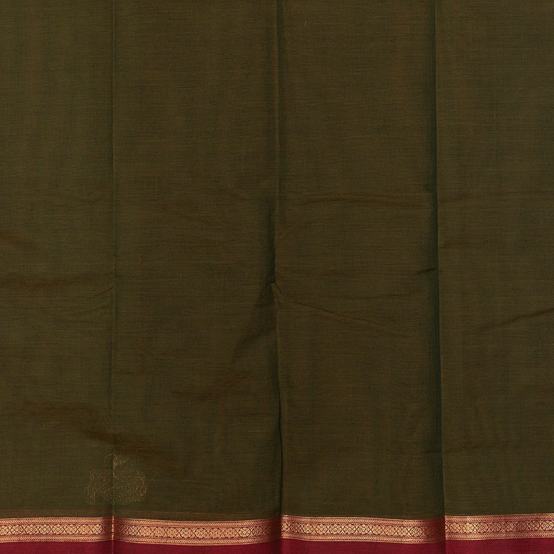Hayagrivas Mehandi Green Handloom Kanchi Cotton Saree SSCBF177I6-3