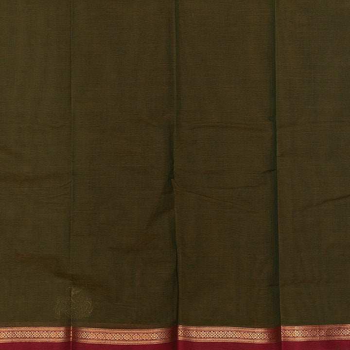 Hayagrivas Mehandi Green Handloom Kanchi Cotton Saree SSCBF177I6-3