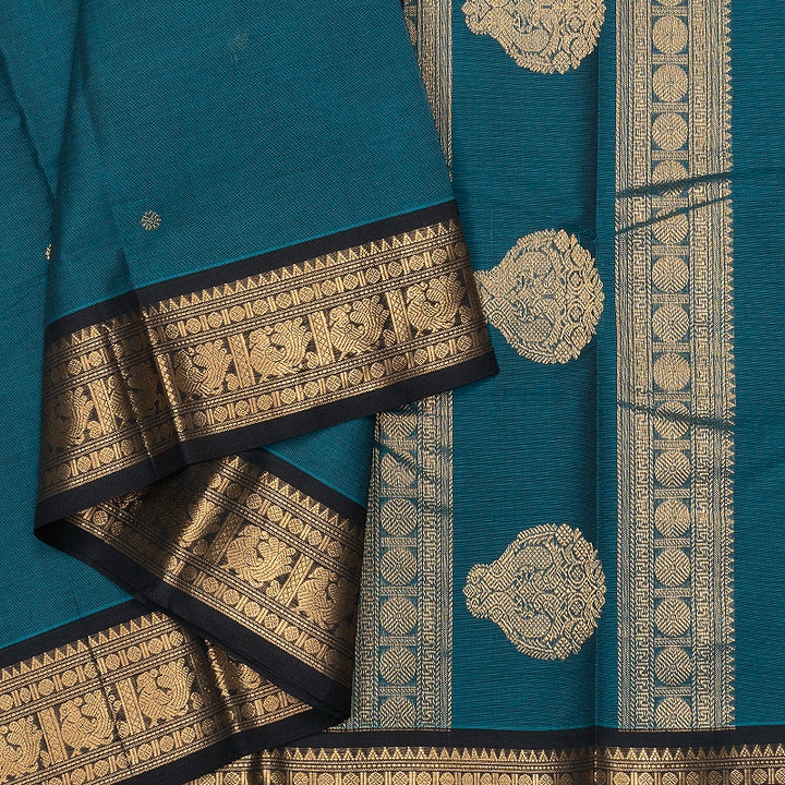 Hayagrivas Rama Green Handloom Kanchi Cotton Saree SSCBF177I8-12