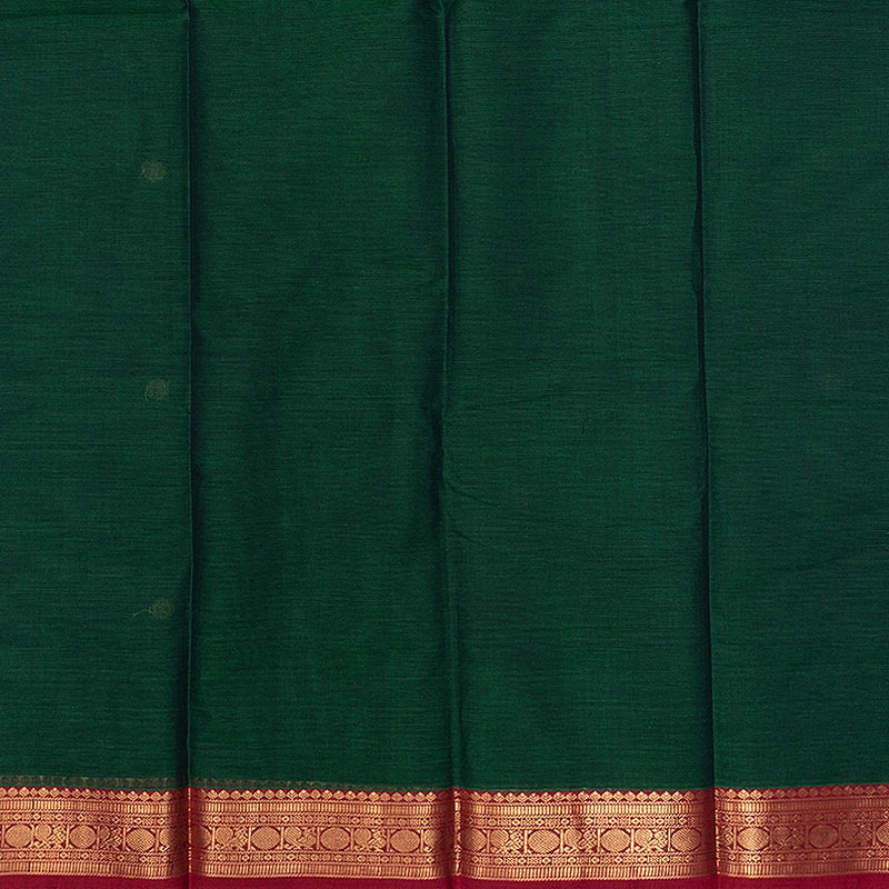 Hayagrivas Dark Green Handloom Kanchi Cotton Saree SSCBF177I8-4