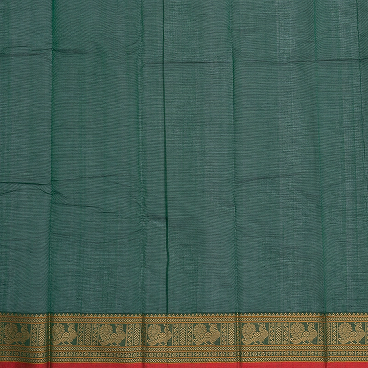 Hayagrivas Bottle Green Handloom Kanchi Cotton Saree SSCBF177I9-2