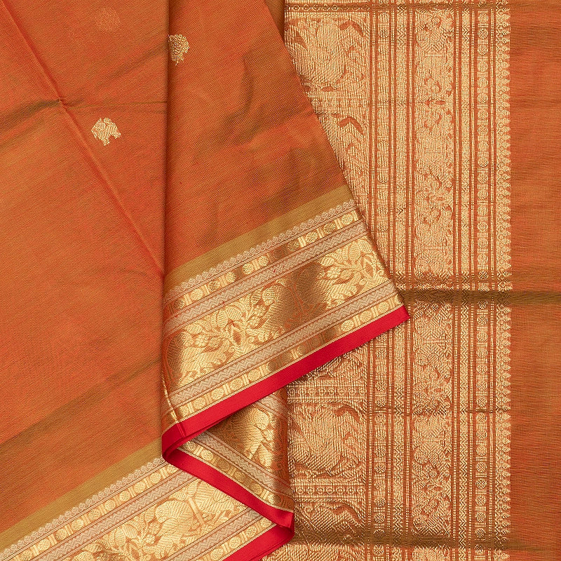 Hayagrivas Sampanga Green Kanchi Silk Cotton Saree SSCBF179I5-14