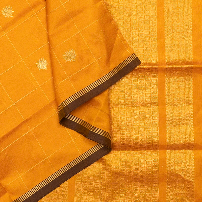 Hayagrivas Mango Orange Kanchi Silk Cotton Saree SSCBF179I3-4
