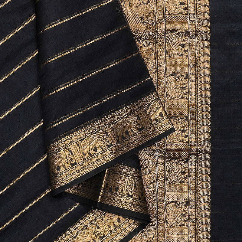 Hayagrivas Black Kanchi Silk Cotton Saree SSCBF179I5-17
