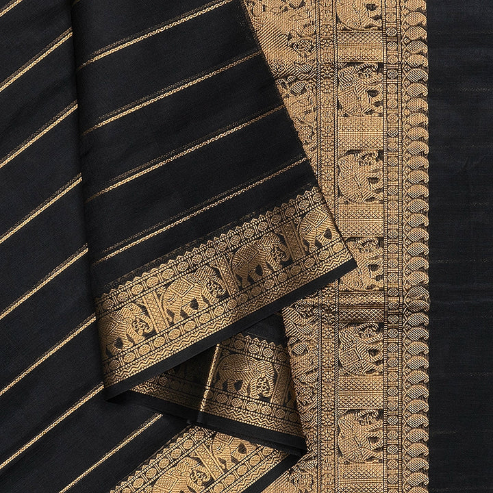 Hayagrivas Black Kanchi Silk Cotton Saree SSCBF179I5-17
