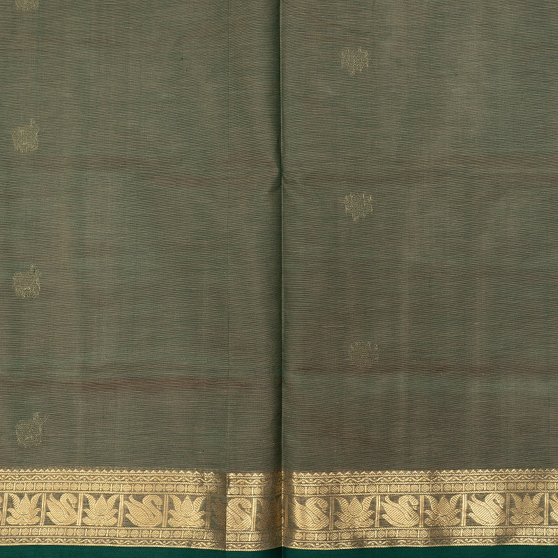 Hayagrivas Green &amp; Beige (Shot Colour) Kanchi Silk Cotton Saree SSCBF179I5-32