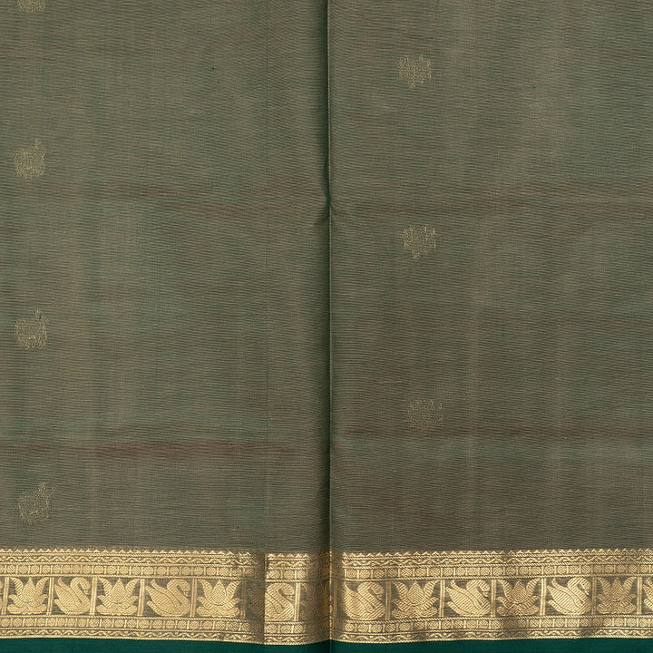 Hayagrivas Green &amp; Beige (Shot Colour) Kanchi Silk Cotton Saree SSCBF179I5-32