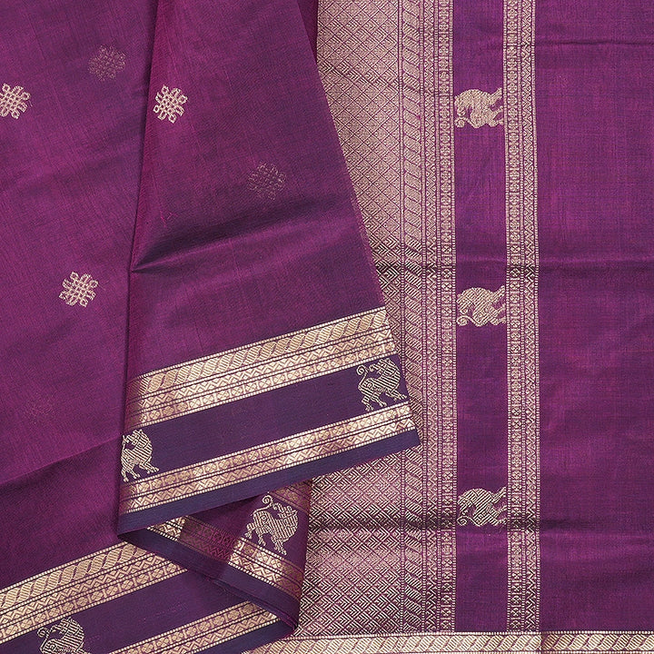 Hayagrivas Purple Kanchi Silk Cotton Saree SSCBF179I7-2