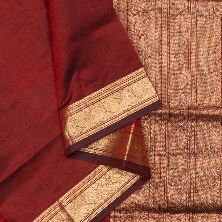 Hayagrivas Maroon Kanchi Silk Cotton Saree SSCBF179I7-9