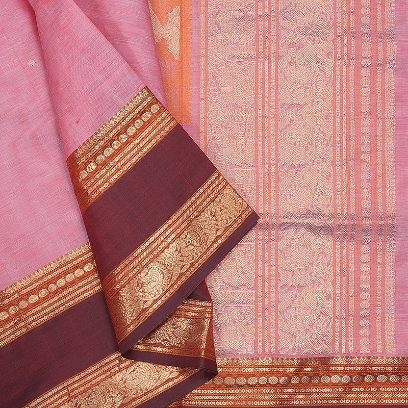 Hayagrivas Light Pink Kanchi Silk Cotton Saree SSCBF179I9-15