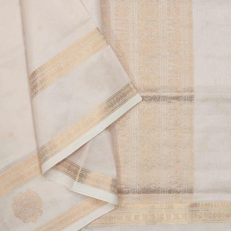 Hayagrivas Half-White Kanchi Silk Cotton Saree SSCBF179I9-29