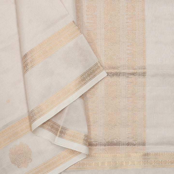 Hayagrivas Half-White Kanchi Silk Cotton Saree SSCBF179I9-29