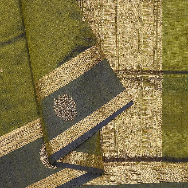 Hayagrivas Mehandi Green Kanchi Silk Cotton Saree SSCBF179I9-36