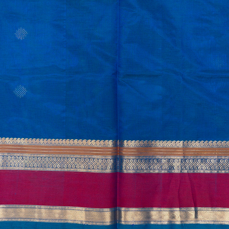 Hayagrivas Ananda Blue Kanchi Silk Cotton Saree SSCBF179I9-6