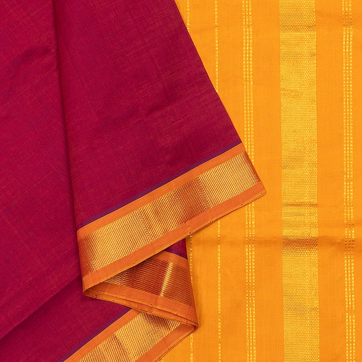 Hayagrivas Wine Purple Semi Silk Cotton Saree SSCBF180I1-27